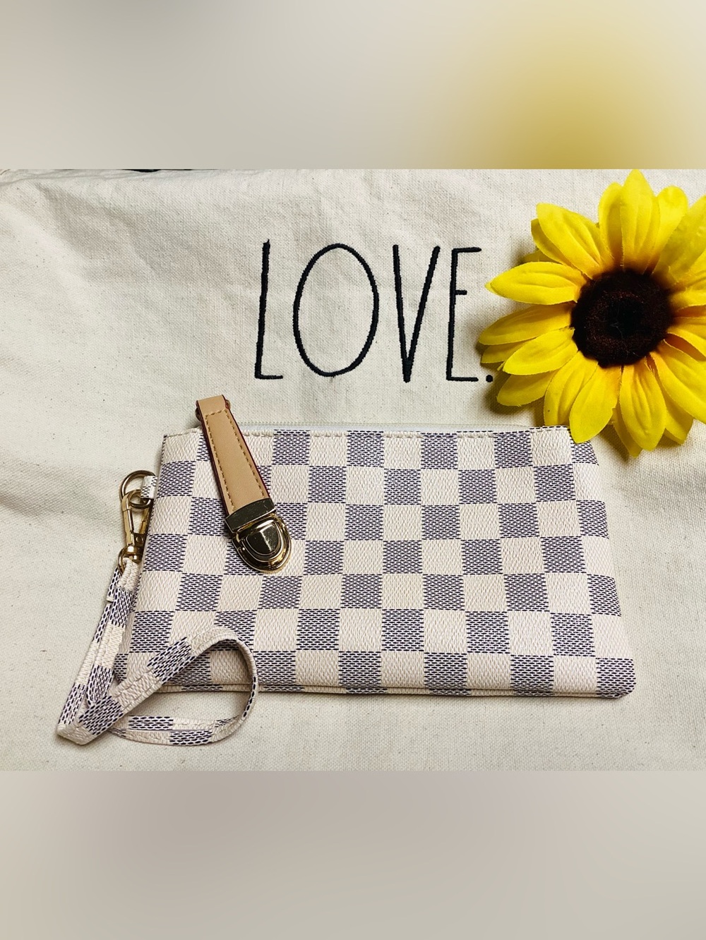 Checkered Wristlet